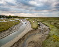 Boats in the mud at Lower Heswall