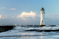 Perch Rock Lighthouse in winter