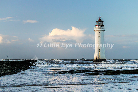 Perch Rock Lighthouse in winter