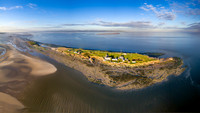 Hilbre Island in early morning sunlight
